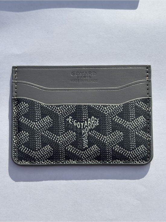 Goyard Accessories - Goyard Gray and Black Goyardine Card Holder